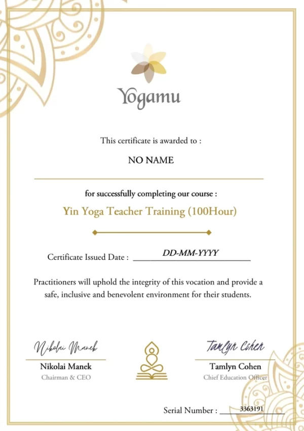 Yin Yoga Teacher Training (100 HR)
